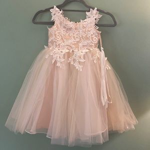 Ivory flower girl dress- size 4